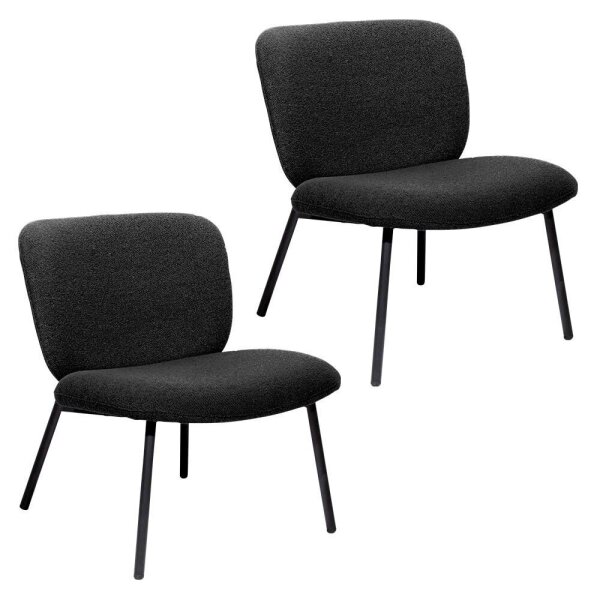 meet powered by PAPERFLOW Sessel TWIST anthrazit schwarz Stoff 60,0 x 53,0 x 82,0 cm, 1 St.