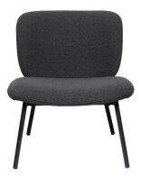 meet powered by PAPERFLOW Sessel TWIST anthrazit schwarz Stoff 60,0 x 53,0 x 82,0 cm, 1 St.
