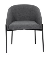 meet powered by PAPERFLOW Sessel MILO anthrazit schwarz Stoff 57,0 x 50,0 x 71,0 cm, 1 St.