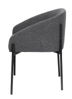 meet powered by PAPERFLOW Sessel MILO anthrazit schwarz Stoff 57,0 x 50,0 x 71,0 cm, 1 St.