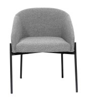 meet powered by PAPERFLOW Sessel MILO grau schwarz Stoff 57,0 x 50,0 x 71,0 cm, 1 St.