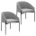 meet powered by PAPERFLOW Sessel MILO grau schwarz Stoff 57,0 x 50,0 x 71,0 cm, 1 St.