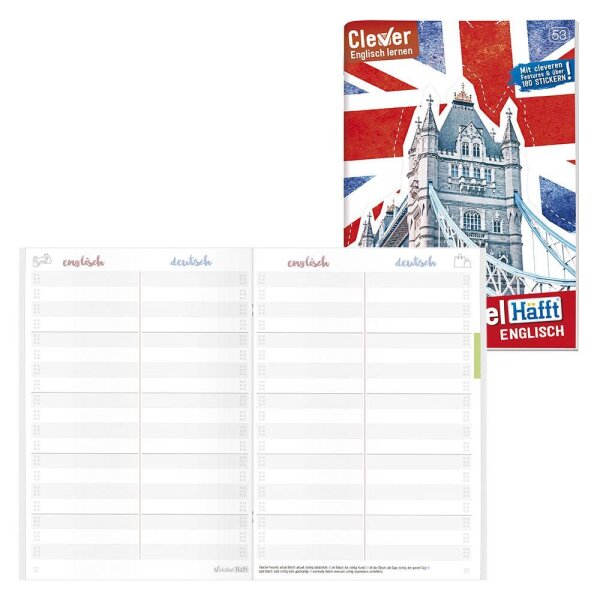 Häfft® Verlag Vokabelheft Englisch Lineatur 53 liniert DIN A5 ohne Rand, 64 Blatt, 1 St.