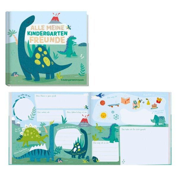 Häfft® Verlag Freundebuch Alle meine Kindergartenfreunde quadratisch liniert, me  ( 7634-0 )