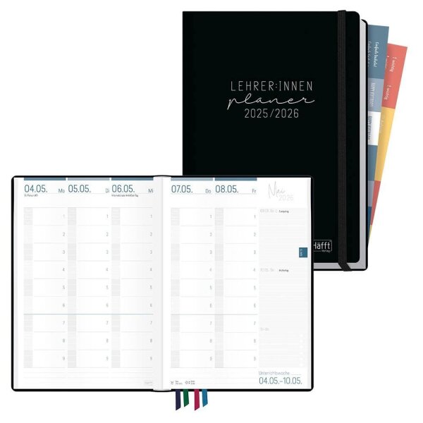 Häfft® Verlag Lehrerkalender August 2025 - Juli 2026 schwarz, 1 St.