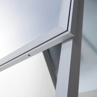 Showdown® Displays Kundenstopper Compasso C1 silber DIN A1 2 Fächer 66,0 x 79,3 x 130,9 cm, 1 St.