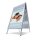 Showdown® Displays Kundenstopper Compasso C1 silber DIN A1 2 Fächer 66,0 x 79,3 x 130,9 cm, 1 St.