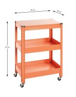 HAKU Möbel Servierwagen orange 50,0 x 32,0 x 75,0 cm