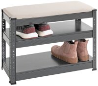 HAKU Möbel Schuhbank 55817 anthrazit, grau Metall...