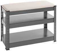HAKU Möbel Schuhbank 55817 anthrazit, grau Metall 60,0 cm
