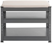 HAKU Möbel Schuhbank 55817 anthrazit, grau Metall 60,0 cm