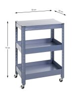 HAKU Möbel Servierwagen blau 50,0 x 32,0 x 75,0 cm