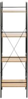 HAKU Möbel Beistellregal schwarz, eiche 34,0 x 27,0 x 130,0 cm, 1 St.