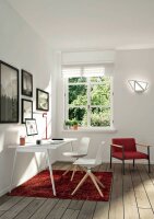 Quadrifoglio X3 Schreibtisch weiß rechteckig, 4-Fuß-Gestell weiß 120,0 x 80,0 cm