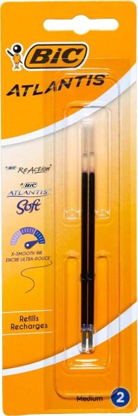 BIC X-Smooth Kugelschreiberminen M blau, 2 St.