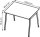 Quadrifoglio X3 Schreibtisch eiche rechteckig, 4-Fuß-Gestell weiß 120,0 x 80,0 cm