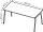 Quadrifoglio X3 Schreibtisch beton rechteckig, 4-Fuß-Gestell grau 180,0 x 80,0 cm