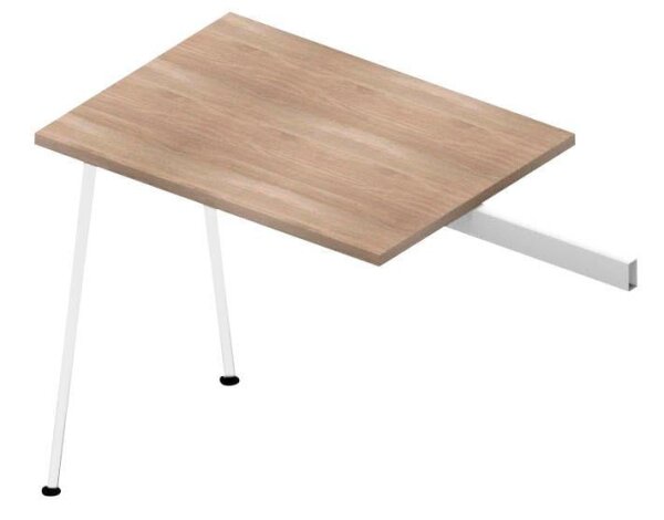Quadrifoglio Anbautisch X3 ulme, weiß rechteckig 80,0 x 60,0 x 75,0 cm