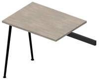 Quadrifoglio Anbautisch X3 beton, grau rechteckig 80,0 x...