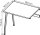 Quadrifoglio Anbautisch X3 ulme, weiß rechteckig 100,0 x 60,0 x 75,0 cm
