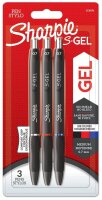 Sharpie S-GEL Gelschreiber schwarz, Schreibfarbe: farbsortiert, 3 St.