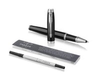 PARKER IM Tintenroller schwarz/silber 0,5 mm, Schreibfarbe: schwarz, 1 St.