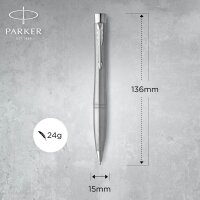 PARKER Kugelschreiber silber, Schreibfarbe: blau, 1 St.
