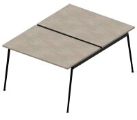 Quadrifoglio Doppelschreibtisch beton rechteckig,...