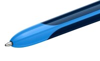 BIC 4-Farben-Kugelschreiber 4-Colours Smooth blau/hellblau, Schreibfarbe: schwarz, blau, rot, grün, 1 St.
