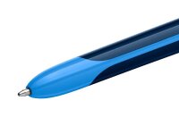 BIC 4-Farben-Kugelschreiber 4-Colours Smooth blau/hellblau, Schreibfarbe: schwarz, blau, rot, grün, 1 St.
