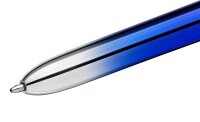 BIC 4-Farben-Kugelschreiber 4-Colours Smooth Gradient metallic blau, Schreibfarbe: schwarz, blau, rot, grün, 1 St.