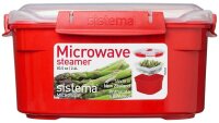 sistema® Mikrowellen-Dampfgarer rot 2,4 l, 1 St.