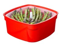 sistema® Mikrowellen-Dampfgarer rot 2,4 l, 1 St.