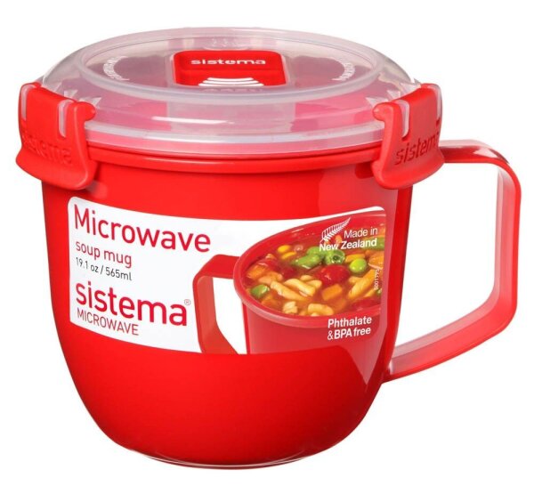 sistema® Mikrowellen-Suppentasse rot 565,0 ml, 1 St.