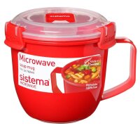 sistema® Mikrowellen-Suppentasse rot 565,0 ml, 1 St.