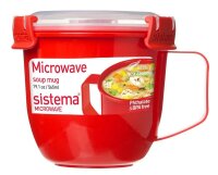 sistema® Mikrowellen-Suppentasse rot 565,0 ml, 1 St.
