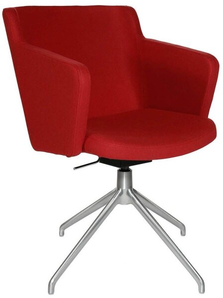 Topstar Besuchersessel SFH 1.0 rot edelstahl, Optik matt Stoff 58,0 x 66,0 x 87,0 - 90,0 cm, 1 St.