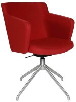 Topstar Besuchersessel SFH 1.0 rot edelstahl, Optik matt...