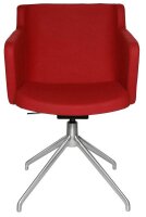 Topstar Besuchersessel SFH 1.0 rot edelstahl, Optik matt Stoff 58,0 x 66,0 x 87,0 - 90,0 cm, 1 St.