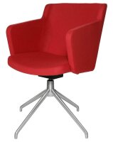 Topstar Besuchersessel SFH 1.0 rot edelstahl, Optik matt Stoff 58,0 x 66,0 x 87,0 - 90,0 cm, 1 St.