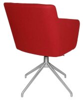 Topstar Besuchersessel SFH 1.0 rot edelstahl, Optik matt Stoff 58,0 x 66,0 x 87,0 - 90,0 cm, 1 St.