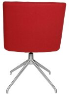 Topstar Besuchersessel SFH 1.0 rot edelstahl, Optik matt Stoff 58,0 x 66,0 x 87,0 - 90,0 cm, 1 St.