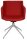 Topstar Besuchersessel SFH 1.0 rot edelstahl, Optik matt Stoff 58,0 x 66,0 x 87,0 - 90,0 cm, 1 St.