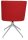Topstar Besuchersessel SFH 1.0 rot edelstahl, Optik matt Stoff 58,0 x 66,0 x 87,0 - 90,0 cm, 1 St.