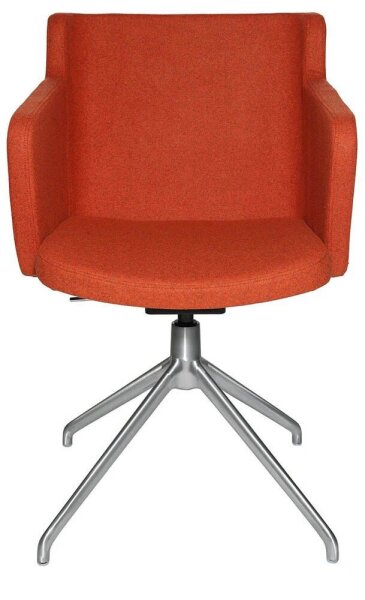 Topstar Besuchersessel SFH 1.0 orange edelstahl, Optik matt Stoff 58,0 x 66,0 x 87,0 - 90,0 cm, 1 St.