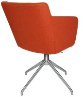 Topstar Besuchersessel SFH 1.0 orange edelstahl, Optik matt Stoff 58,0 x 66,0 x 87,0 - 90,0 cm, 1 St.