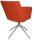 Topstar Besuchersessel SFH 1.0 orange edelstahl, Optik matt Stoff 58,0 x 66,0 x 87,0 - 90,0 cm, 1 St.