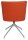 Topstar Besuchersessel SFH 1.0 orange edelstahl, Optik matt Stoff 58,0 x 66,0 x 87,0 - 90,0 cm, 1 St.