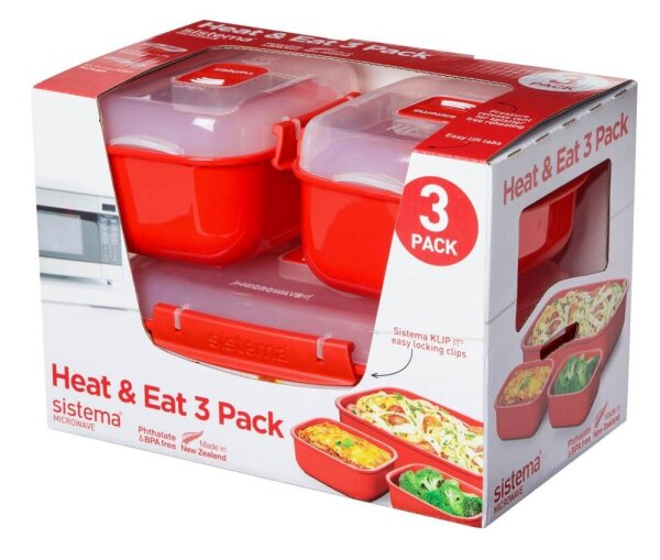 sistema® Mikrowellen-Set rot, 1 Set