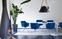 Topstar Besuchersessel SFH 1.0 royalblau edelstahl, Optik matt Stoff 58,0 x 66,0 x 87,0 - 90,0 cm, 1 St.